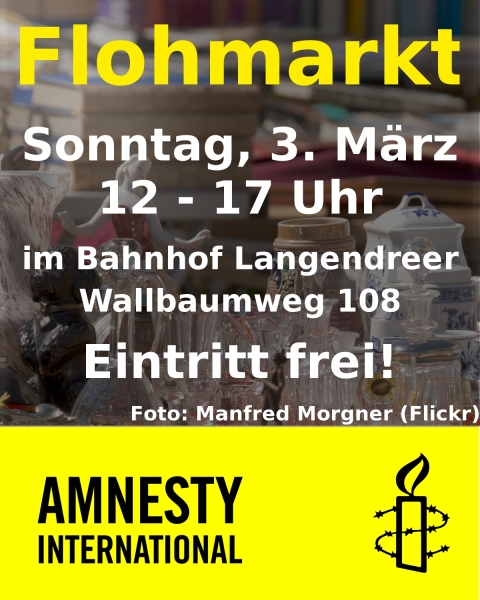 Amnesty International Spendenflohmarkt im Bahnhof Langendreer (Foto: Manfred Morgner)